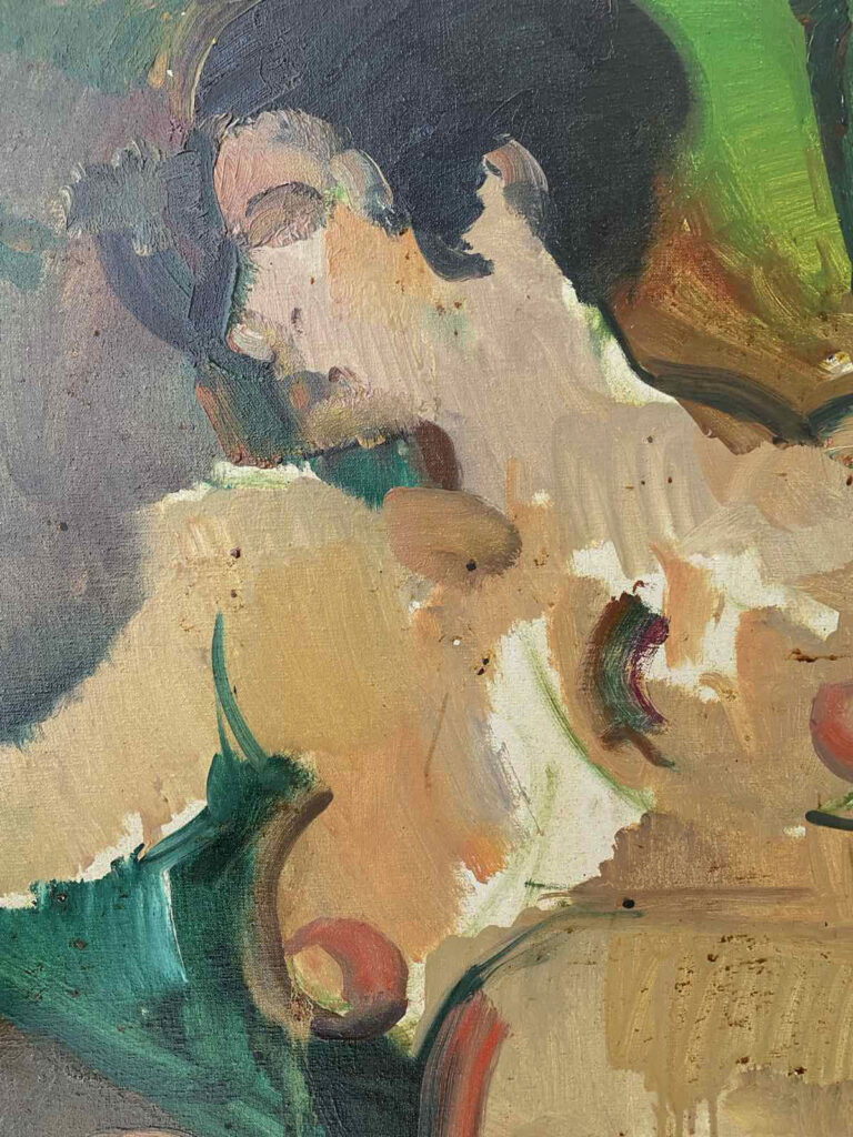 3 Nude portrait by Greek painter Kostas Loustas