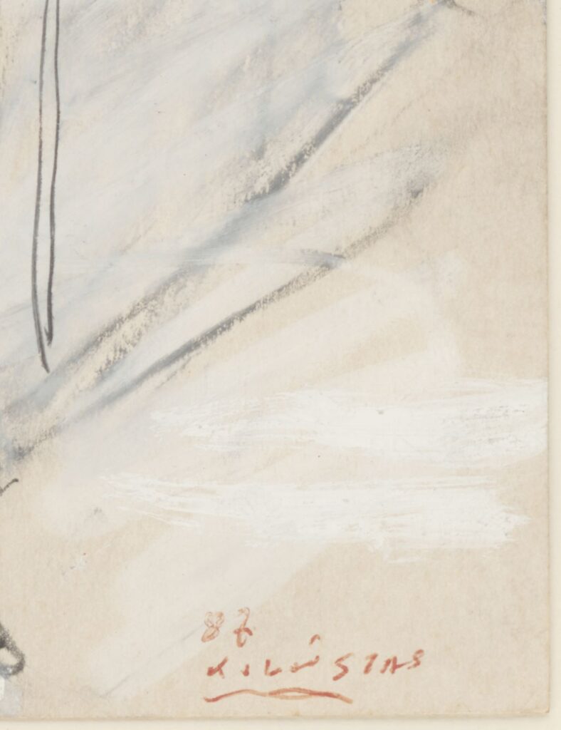 Nude, 1987, pencil and ink on paper, 25 x 17 cm - 5 A nude pencil drawing by Greek painter Kostas Loustas