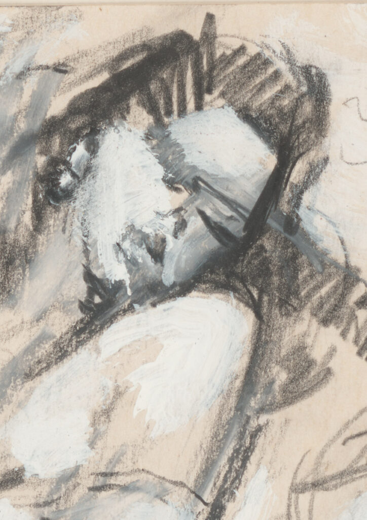 Nude, 1987, pencil and ink on paper, 25 x 17 cm - 3 A nude pencil drawing by Greek painter Kostas Loustas